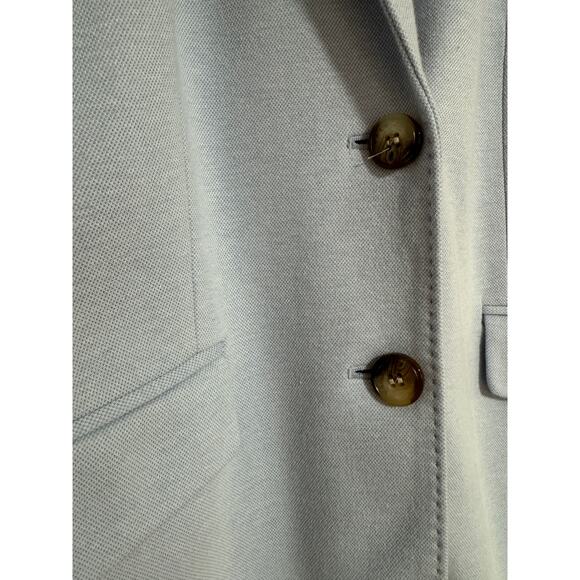 Talbots | Aberdeen Light Blue Knit Blazer | Size 14 - Picture 3 of 10